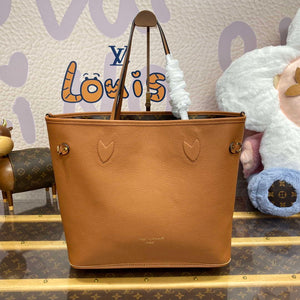 LV M12061 Louis Vuitton Reversible Neverfull Inside Out MM Handbag Brown - Default Title - View 1