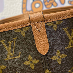 LV M12061 Louis Vuitton Reversible Neverfull Inside Out MM Handbag Brown - Default Title - View 8