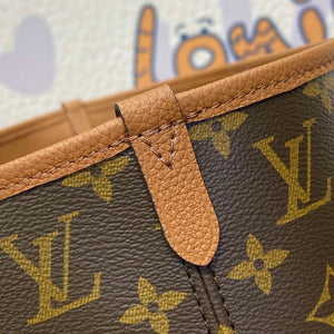 LV M12061 Louis Vuitton Reversible Neverfull Inside Out MM Handbag Brown - Default Title - View 9