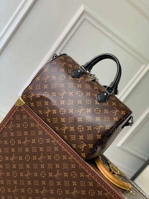 LV M12243 Louis Vuitton Speedy Soft 30 Dark Bag Monogram Black - Default Title - View 3