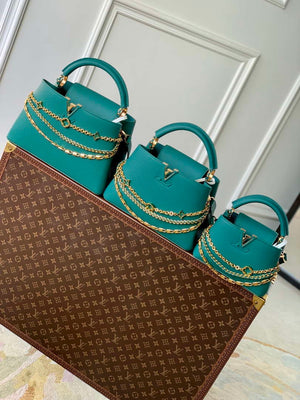LV M12345 Louis Vuitton Capucines BB Bag Green - Default Title - View 2