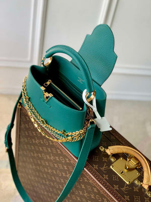 LV M12345 Louis Vuitton Capucines BB Bag Green - Default Title - View 10
