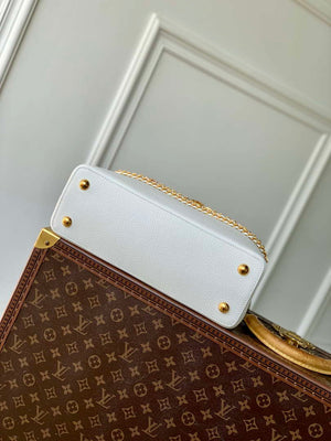 LV M12279 Louis Vuitton Capucines MM Handbag Silver Sea - Default Title - View 4
