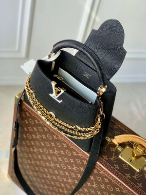LV M12345 Louis Vuitton Capucines BB Bag Black - Default Title - View 9