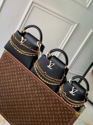 LV M12345 Louis Vuitton Capucines Mini Bag Black - Default Title - View 2