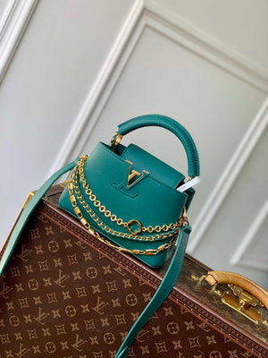 LV M12345 Louis Vuitton Capucines Mini Bag Green - Default Title - View 1