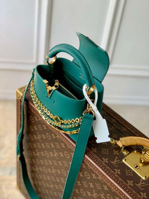 LV M12345 Louis Vuitton Capucines Mini Bag Green - Default Title - View 9