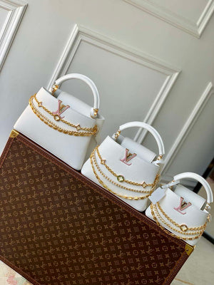 LV M12279 Louis Vuitton Capucines Mini Bag Silver Sea - Default Title - View 2