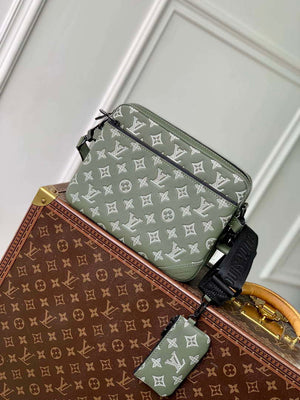 LV M12490 Louis Vuitton Trio Messenger Bag Olive Green - Default Title - View 1