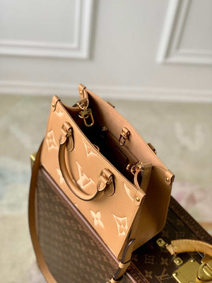LV M12513 Louis Vuitton Onthego Pm Bag M45779 leather Light Brown - Default Title - View 9