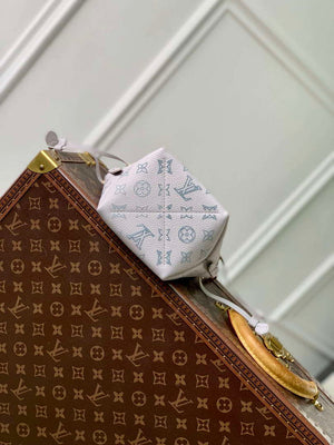 LV M12521 Louis Vuitton Pico Bella Mahina Leather Handbag Brume - Default Title - View 4