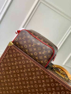 LV M12641 Louis Vuitton Locker Dopp Kit Taurillon Monogram Red - Default Title - View 1