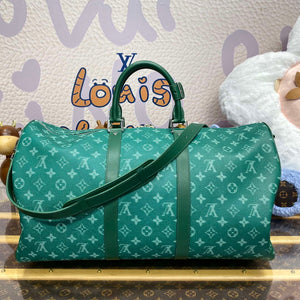 LV M12687 Louis Vuitton Keepall Bandouliere 50 City Bag Green - Default Title - View 2