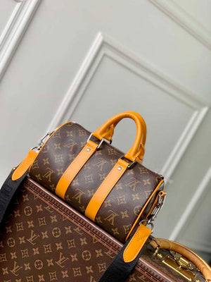 LV M12733 Louis Vuitton Keepall Bandouliere 25 Bag Safran Yellow - Default Title - View 3