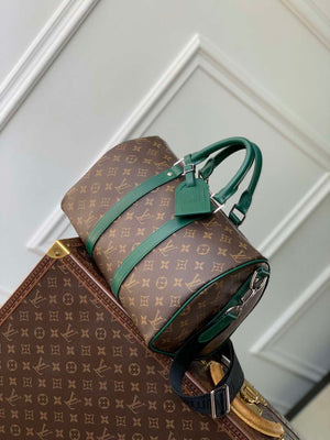 LV M12765 Louis Vuitton Keepall Bandouliere 35 Monogram Green - Default Title - View 2