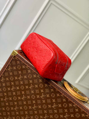 LV M12863 Louis Vuitton Locker Dopp Kit Monogram Taurillon Red - Default Title - View 2