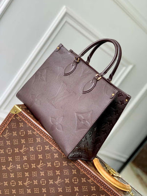 LV M12967 Louis Vuitton OnTheGo MM Handbag Chocolate Brown - Default Title - View 2