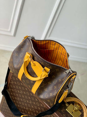 LV M13201 Louis Vuitton Keepall Bandouliere 35 Monogram Yellow - Default Title - View 9