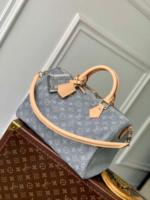 LV M13344 Louis Vuitton Speedy Soft 30 Bag Washed Gray - Default Title - View 2