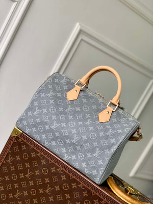 LV M13344 Louis Vuitton Speedy Soft 30 Bag Washed Gray - Default Title - View 3