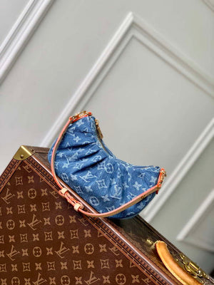 LV M13571 Louis Vuitton Pochette Valley Bag Denim Blue - Default Title - View 3