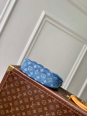 LV M13571 Louis Vuitton Pochette Valley Bag Denim Blue - Default Title - View 4