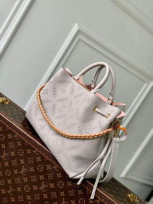 LV M13838 Louis Vuitton Bella Tote Mahina Bag Pink/Gray - Default Title - View 2