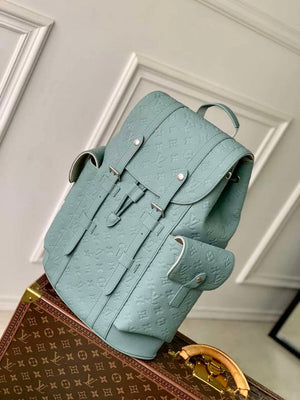 LV M13863 Louis Vuitton Christopher MM Backpack Misty Lake Green - Default Title - View 2