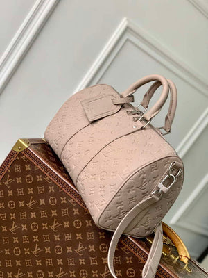 LV M13865 Louis Vuitton Keepall Bandouliere 35 Bag Riverstone Beige - Default Title - View 2