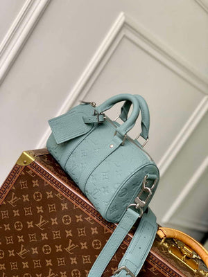 LV M13866 Louis Vuitton Keepall Bandouliere 25 Bag Misty Lake Green - Default Title - View 2