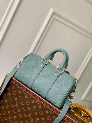 LV M13866 Louis Vuitton Keepall Bandouliere 25 Bag Misty Lake Green - Default Title - View 3