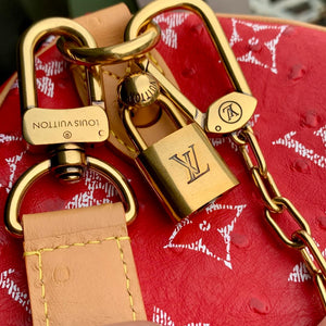 LV M14067 Louis Vuitton Speedy P9 Bandoulière 30 Bag Ostrich Red - Default Title - View 6