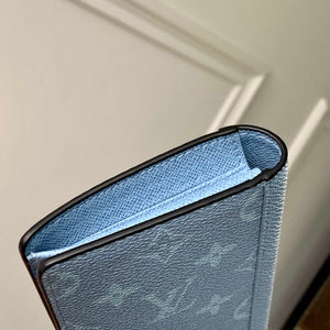 LV M14110 Louis Vuitton Brazza Wallet Taigarama Blue - Default Title - View 7
