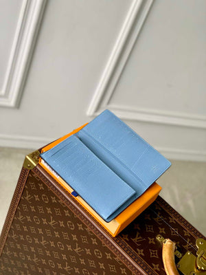 LV M14110 Louis Vuitton Brazza Wallet Taigarama Blue - Default Title - View 9