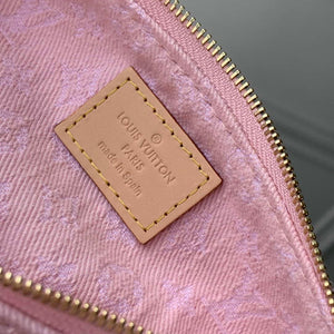 LV M14159 Louis Vuitton Liv Pochette Monogram Denim Bag Pink - Default Title - View 8