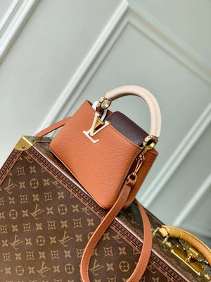LV M14176 Louis Vuitton Capucines Mini Bag Taurillon leather Brown - Default Title - View 2