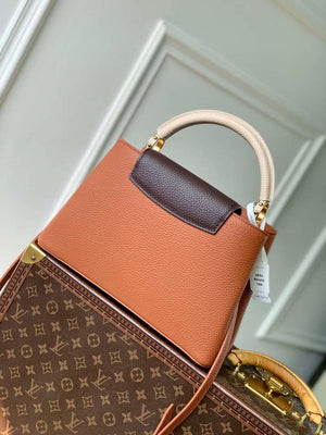 LV M14176 Louis Vuitton Capucines MM Bag Taurillon leather Brown - Default Title - View 3