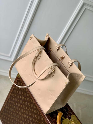 LV M14255 Louis Vuitton OnTheGo MM Bag Sand - Default Title - View 9