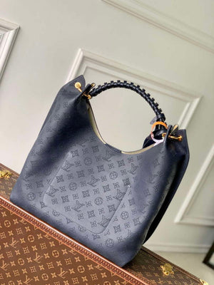 LV M14310 Louis Vuitton Carmel Mahina calfskin Handbag Navy blue - Default Title - View 3