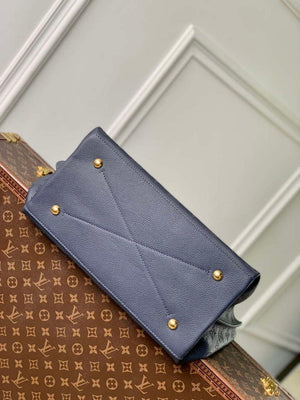 LV M14310 Louis Vuitton Carmel Mahina calfskin Handbag Navy blue - Default Title - View 4