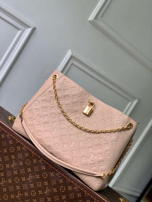 LV M14324 Louis Vuitton Anytime MM Cowhide Leather Bag Sand - Default Title - View 1