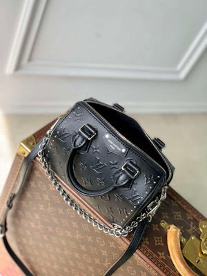 LV M14575 Louis Vuitton Speedy 20 Trunk Bag Black - Default Title - View 9