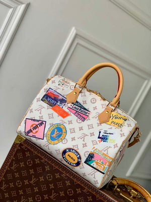 LV M14587 Louis Vuitton Speedy Soft 30 Bag Monogram Dune - Default Title - View 3