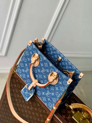 LV M14633 Louis Vuitton OnTheGo PM Bag Denim Blue - Default Title - View 9