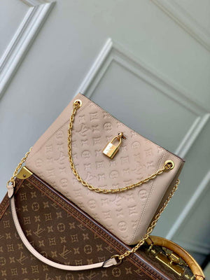 LV M14659 Louis Vuitton Anytime PM Cowhide Leather Bag Sand - Default Title - View 1