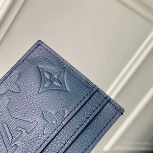 LV M14789 Louis Vuitton Double Card Holder Navy Blue - Default Title - View 5