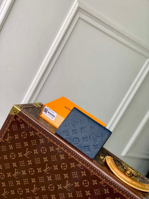 LV M14792 Louis Vuitton Passport Cover Navy Blue - Default Title - View 1