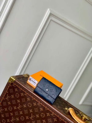 LV M14793 Louis Vuitton Victor Wallet Navy Blue - Default Title - View 1