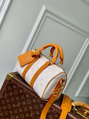 LV M15076 Louis Vuitton Keepall Bandouliere 25 Bag Off-White - Default Title - View 1
