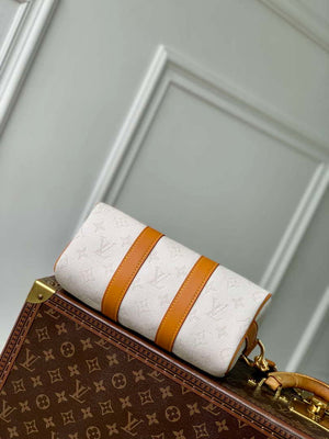LV M15076 Louis Vuitton Keepall Bandouliere 25 Bag Off-White - Default Title - View 3